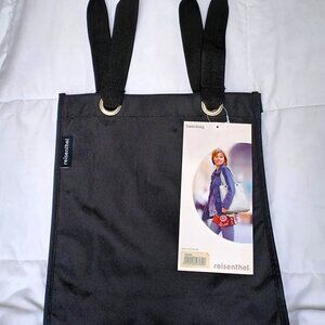 NWT RETIRED OOP Reisenthel Basicbag -- Black w/Floral Lining